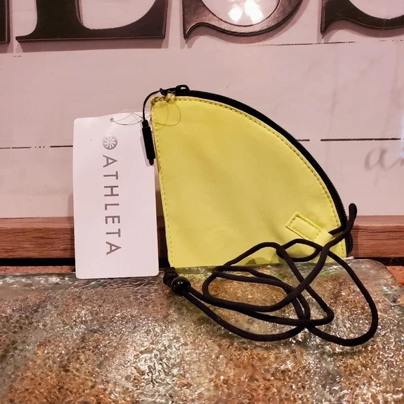 Athleta Workout Bag w/ Lanyard NEON YELLOW - Picture 2 of 2